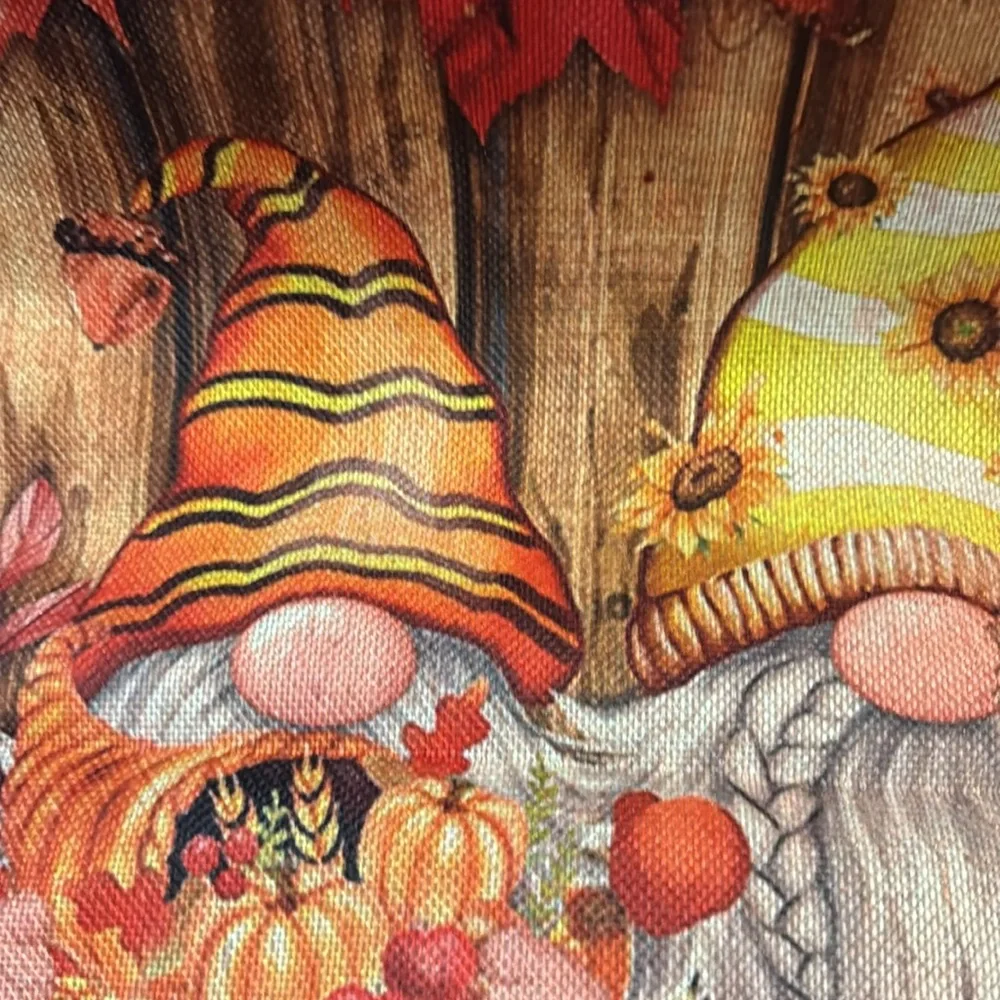 Charming Fall Harvest Gnomes & Pumpkin Flag
